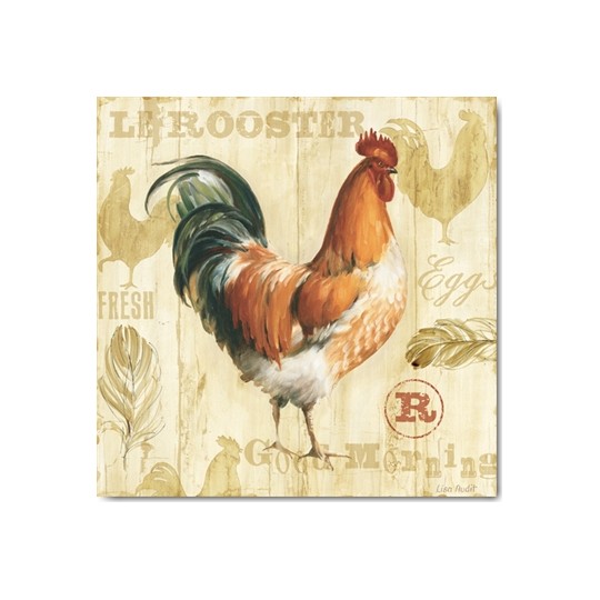 Carte Postale 14x14 cm Lisa Audit joli rooster I Carte Postale 14x14 cm Lisa Audit joli rooster I