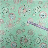 Papier japonais artifices vert d'eau 50x70cm