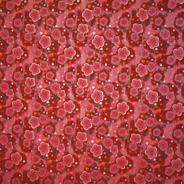 Papier japonais fleurs roses 50x70cm