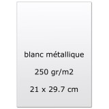 Papier pour carte et faire part blanc nacré x5 250g