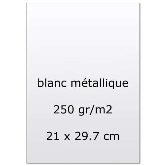 Papier pour carte et faire part blanc nacré x5 250g