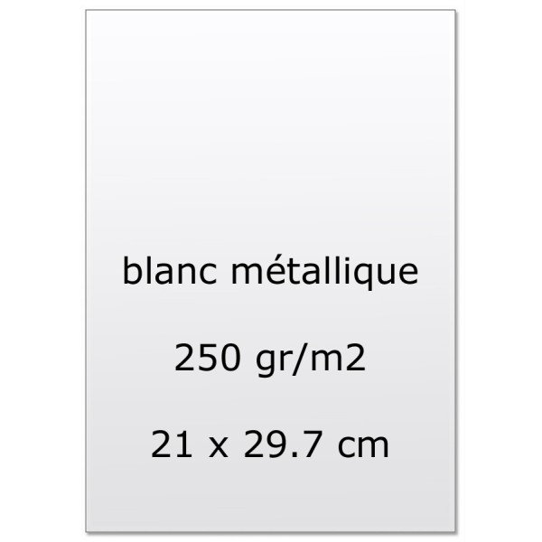 Papier pour carte et faire part blanc nacré x5 250g