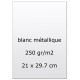 Papier pour carte et faire part blanc nacré x5 250g