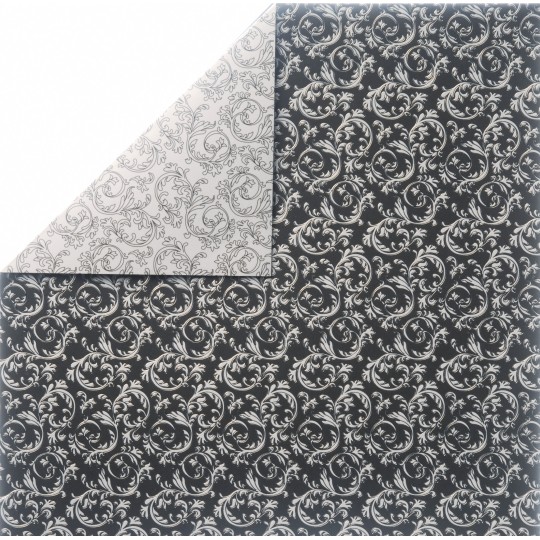papier scrapbooking lisse arabesque noir argent et verso blanc noir papier scrapbooking lisse arabesque noir argent et verso blanc noir
