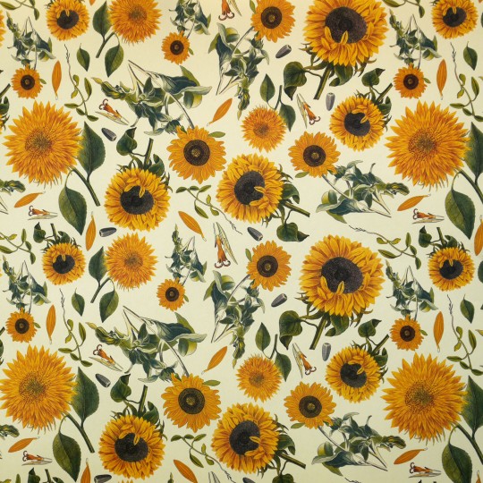 Papier tassotti motifs tournesols 50x70cm Papier tassotti motifs tournesols 50x70cm