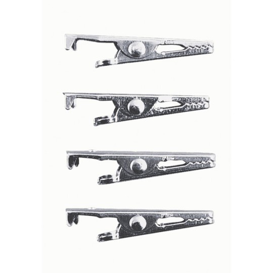 pinces crocodile par 4 argent 2102321 pinces crocodile par 4 argent 2102321