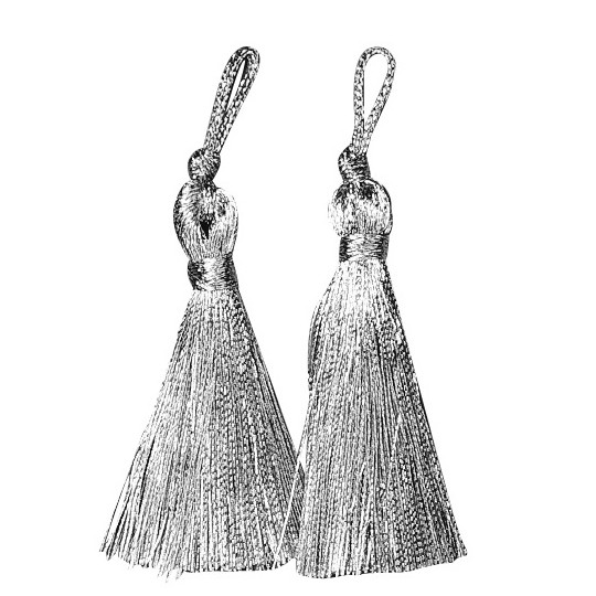 Glands pompons passementerie loisirs créatifs argent 5 cm Glands pompons passementerie loisirs créatifs argent 5 cm