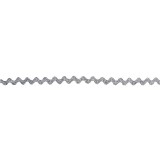 Ruban tissu le ml galon dentelé argent 8mm