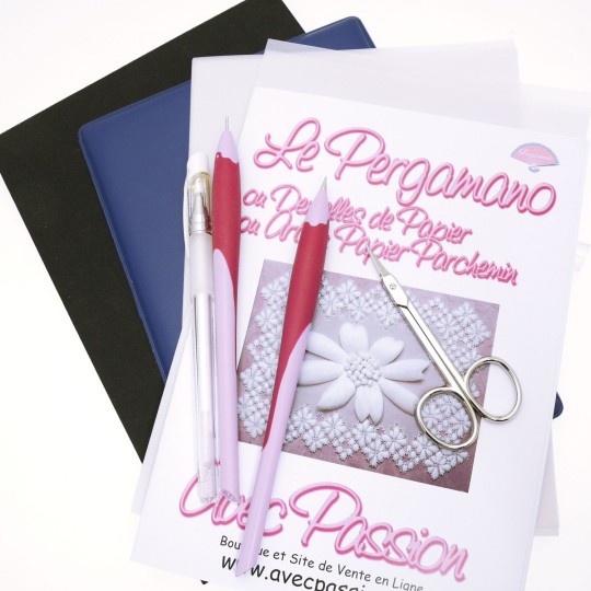 Pergamano kit débutant embossage 1 outil + ciselage dents ciseaux Pergamano kit débutant embossage 1 outil + ciselage dents ciseaux