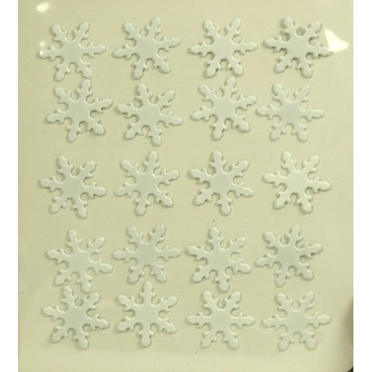 Attaches parisiennes x 20 1.9 cm flocons blanc Attaches parisiennes x 20 1.9 cm flocons blanc