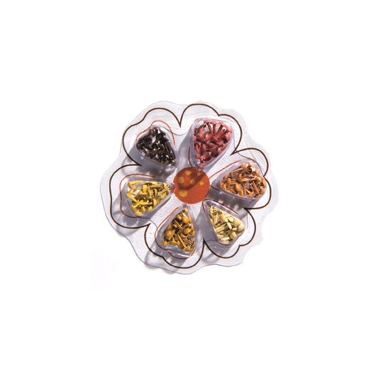 Attaches parisiennes x120 2mm 6 couleurs nature Attaches parisiennes x120 2mm 6 couleurs nature