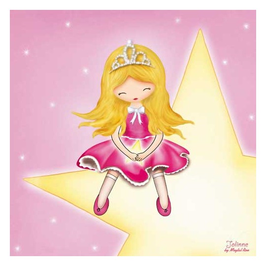 Carte postale Jolinne 14x14cm landing on a star Carte postale Jolinne 14x14cm landing on a star