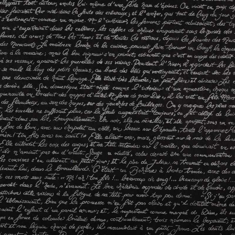 Papier népalais lokta noir écriture français papier-fantaise-cartonnage-papier-meuble-carton