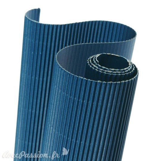 Papier carton ondulé couleur bleu Papier carton ondulé couleur bleu