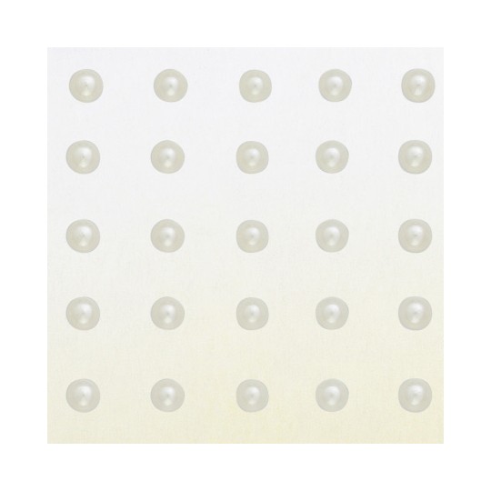 Stickers adhésifs demi perles ivoire