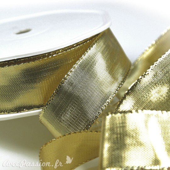 Ruban tissu doré 25mm Ruban tissu doré 25mm