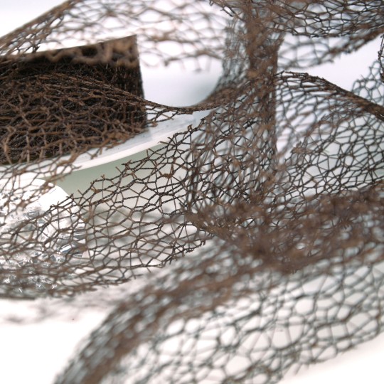 Ruban tissu marron foncé 30mm crispy Ruban tissu marron foncé 30mm crispy