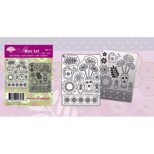 Pergamano kit de réalisations de cartes fleurs d'été 71011 Pergamano kit de réalisations de cartes fleurs d'été 71011