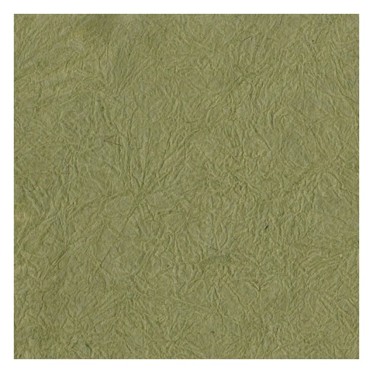 Papier népalais lokta tortue froissé vert olive Papier népalais lokta tortue froissé vert olive