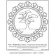 Template parchemin cercle avec une silhouette d'arbre