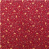 Papier fantaisie cherry rouge motifs or