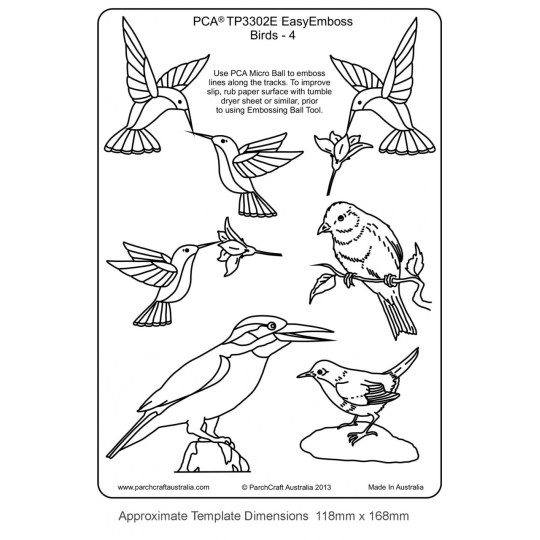 Template parchemin oiseaux modèle 4