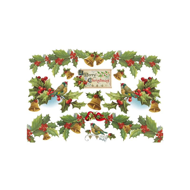 Papier de riz Stampéria plaquettes victoriennes noël