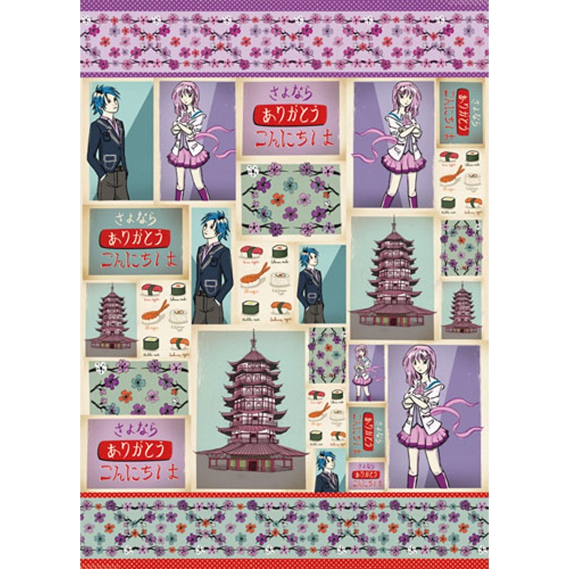 Papier de découpage Stampéria pagode