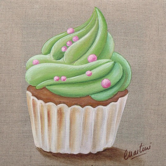 Carte postale Catherine Martini cupcake vert Carte postale Catherine Martini cupcake vert