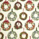 Papier tassotti motifs couronne de noël