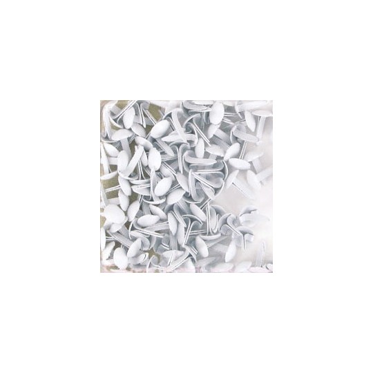 Attaches parisiennes blanche 7mm Attaches parisiennes blanche 7mm