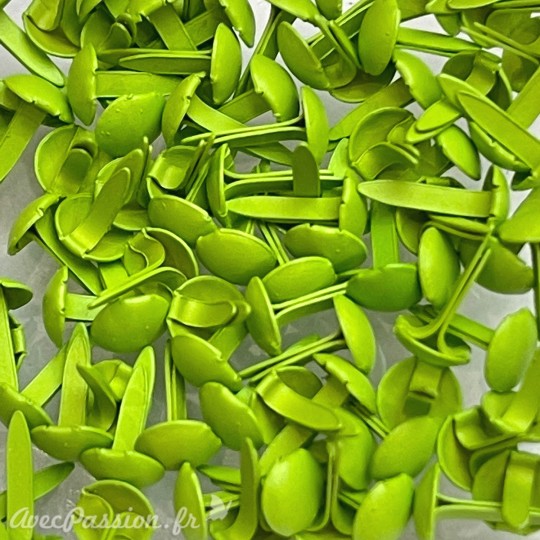 Attaches parisiennes vert anis 5mm