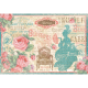 Papier de riz Stamperia fleurs Vintage roses 48x33cm