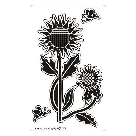Siesta grille parchemin fleurs tournesols 8x14cm SPB002M