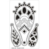 Grille parchemin Siesta moyenne éventail 8x14cm SPB011M