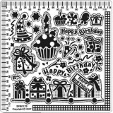 Siesta grille parchemin anniversaire12x12cm SPB017S