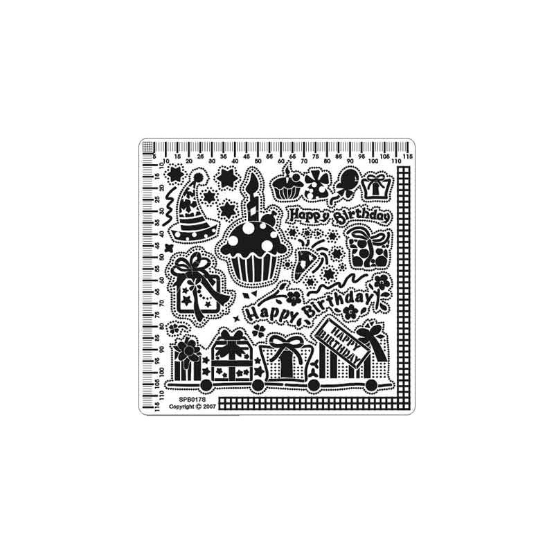 Siesta grille parchemin anniversaire12x12cm SPB017S