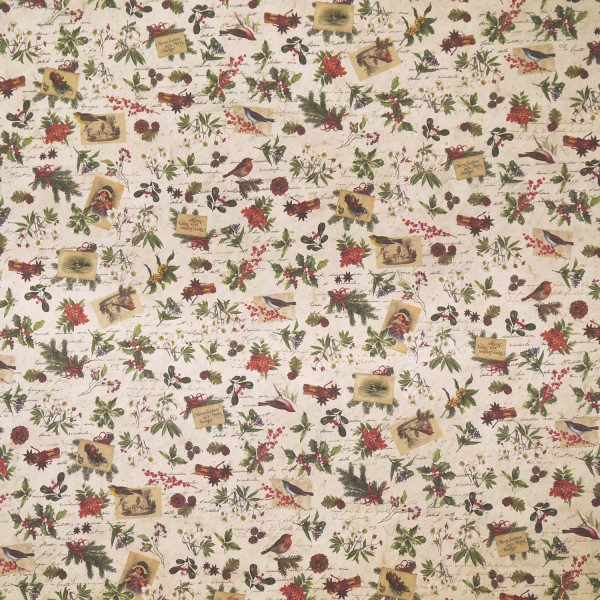 Papier tassotti motifs fleurs de noël