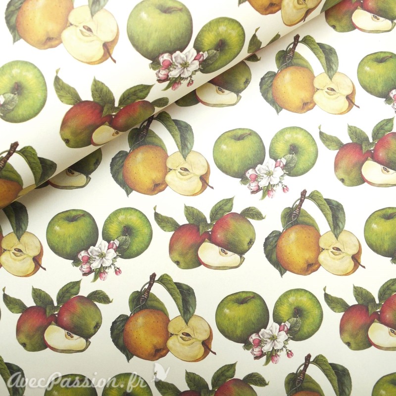 Papier tassotti à motifs pomme