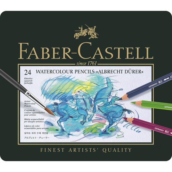 Crayons Faber Castell aquarellables Albrecht Dürer boite métal 24 crayons