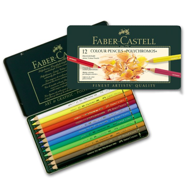 Boîte Métallique de 12 crayons de couleur Faber-Castell