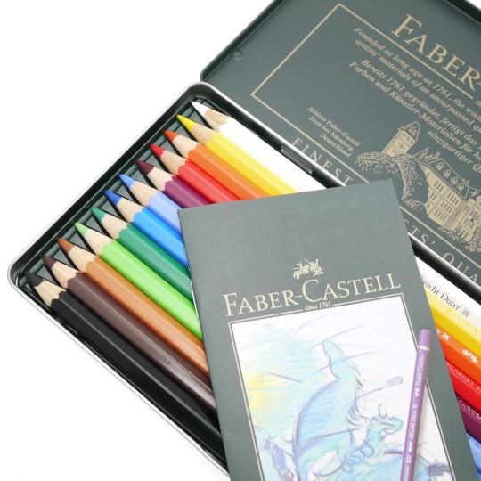 Crayons Faber Castell aquarellables Albrecht Dürer boite métal 12 crayons