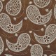 Papier népalais lokta marron motifs cachemire blanc