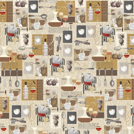 Papier motifs cuisine