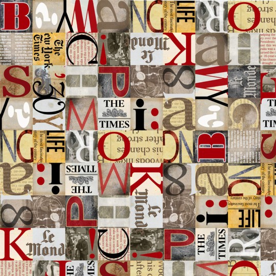 Papier italien motifs journal alphabet