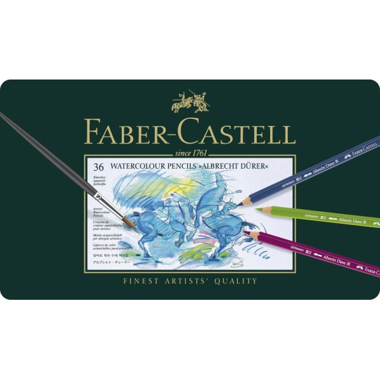 Crayons Faber Castell aquarellables Albrecht Dürer boite métal 36 crayons