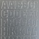 Sticker peel off adhésif argent alphabet grand