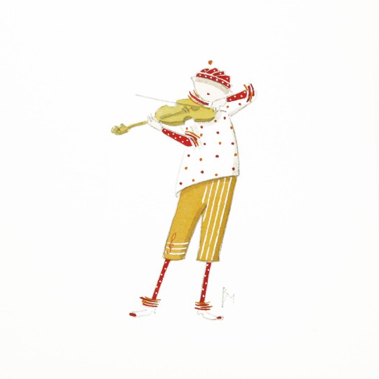 Aquarelle Brigitte Misériaux choupinets violon Aquarelle Brigitte Misériaux choupinets violon