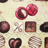 Papier tassotti motifs chocolats