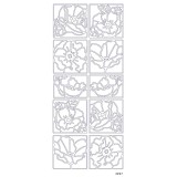 Sticker peel off adhésif automne or et argent 10p